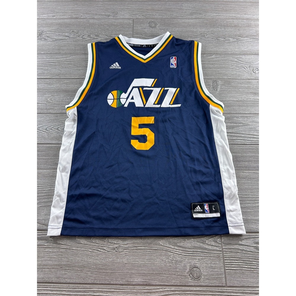 Adidas Utah Jazz Devin Harris 5 Basketball Jersey Blue Youth Large NBA